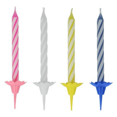 Metaltex -Kuchenkerzen 24 Stücke und 12 Halter