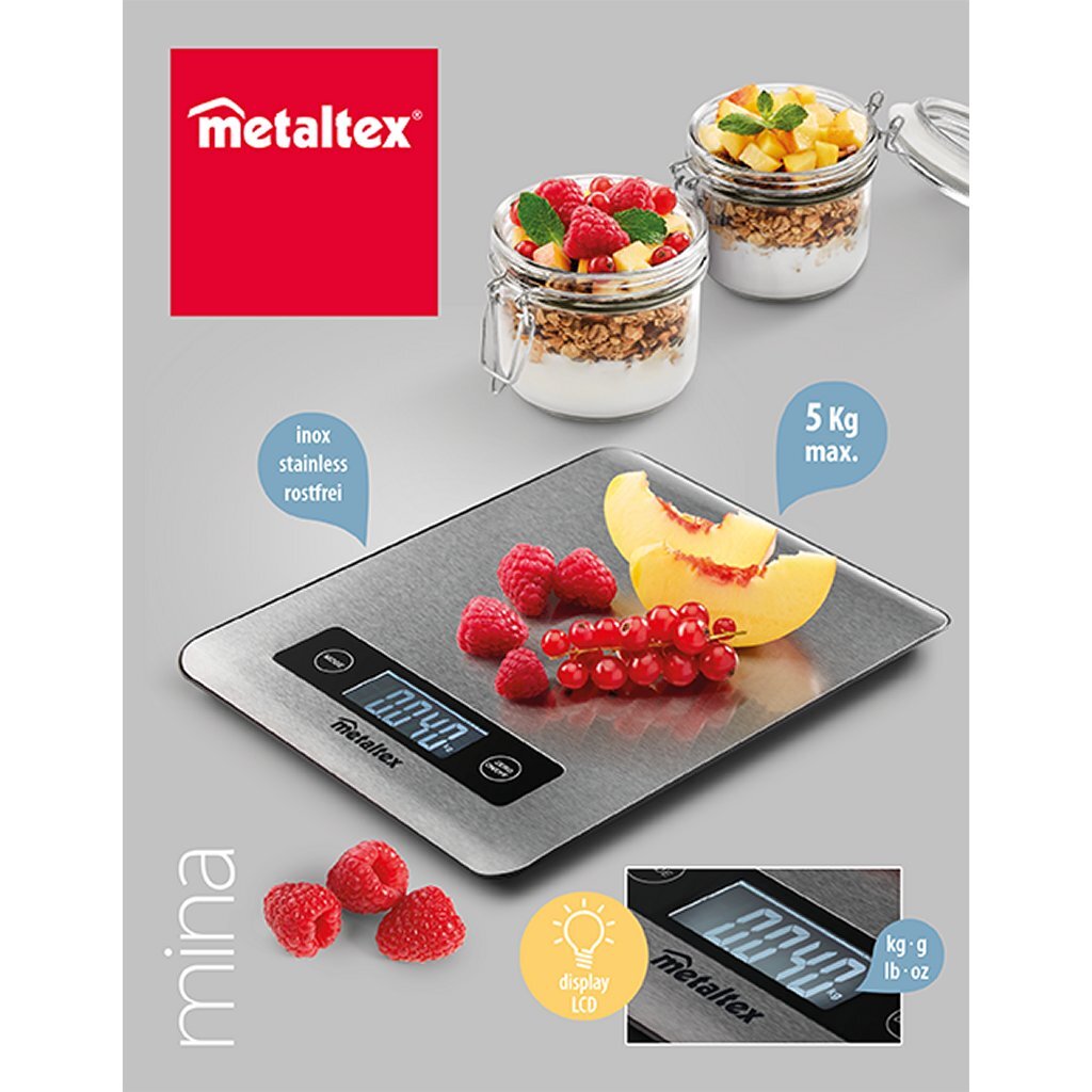 Metaltex Metaltex Küchenhelfer Mina Digital Küchenskala Edelstahl Stahl