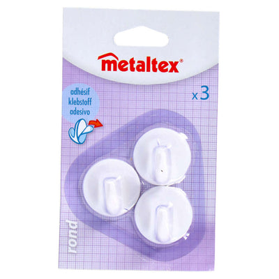 Metaltex Metaltex -Kleberhaken 3 Stücke weiß