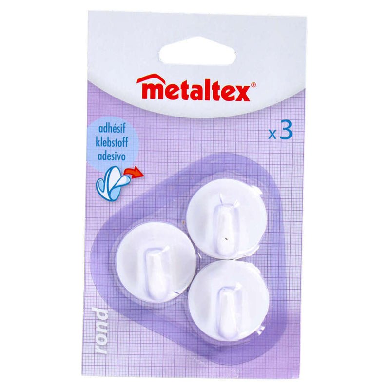 Metaltex Metaltex -Kleberhaken 3 Stücke weiß
