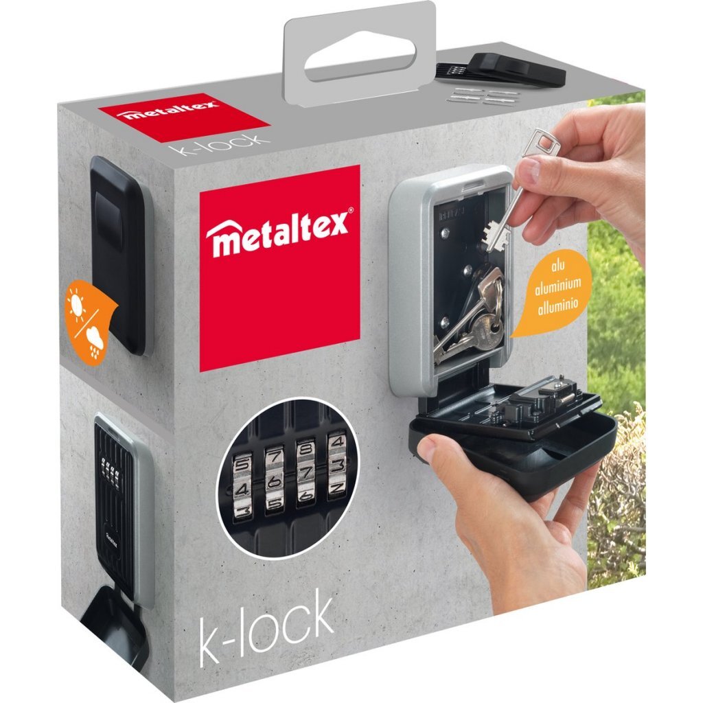 Metaltex Metaltex Key Greenhouse mit Zahlenschlitz Silber Schwarz