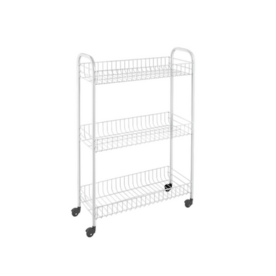 Tomado-Metaltex Tomado-Metaltex Slim Küchenwagen mit Rädern 23x56x84 cm Weiß