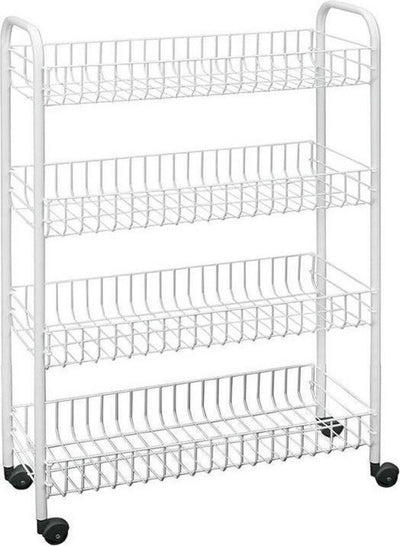 Metaltex Metaltex Badezimmer- Küchenwagen Snello 84x56cm Stahl weiß