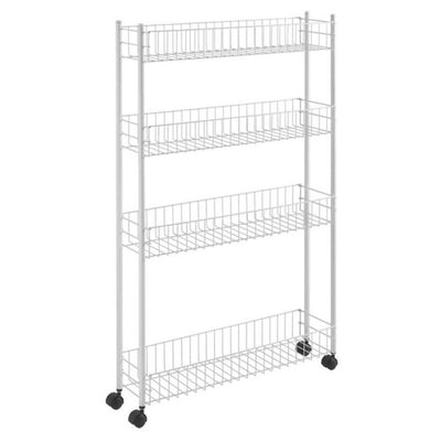 Metaltex Metaltex Fino -Speicher Rack 4 Etagen 58x16x95 cm Weiß