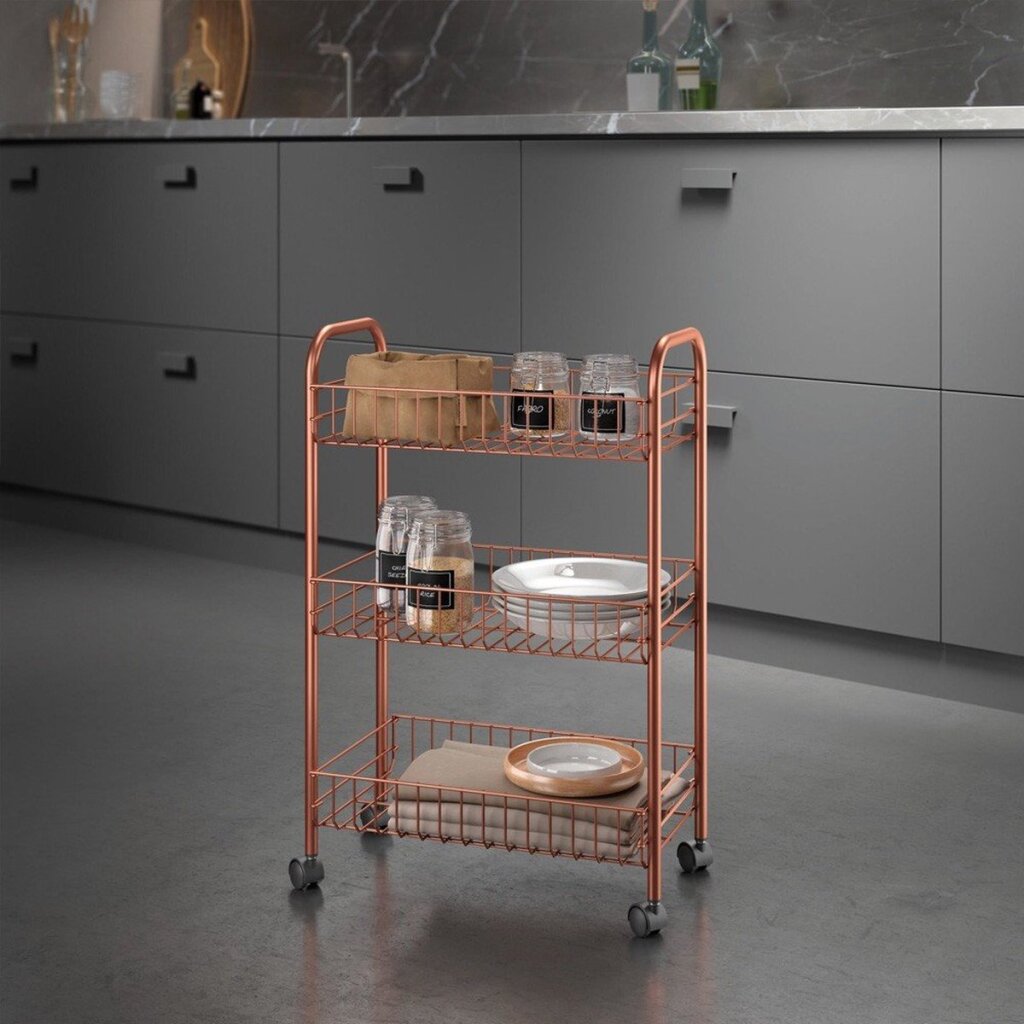 Metaltex Metaltex Badezimmer Küche Trolley Lugano Kupfer