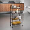 Metaltex Metaltex Ascona Trolly mit Rädern + 4 Körbe 41x23x84 cm mattes Black Metall