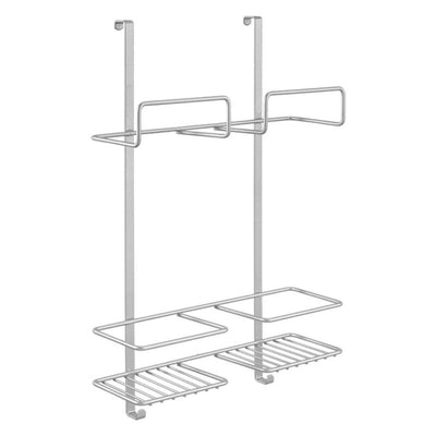 Metaltex Metaltex über dem Tür Platz Spar -Rack zum Reinigen von Gegenständen 30x46x12 cm Silber