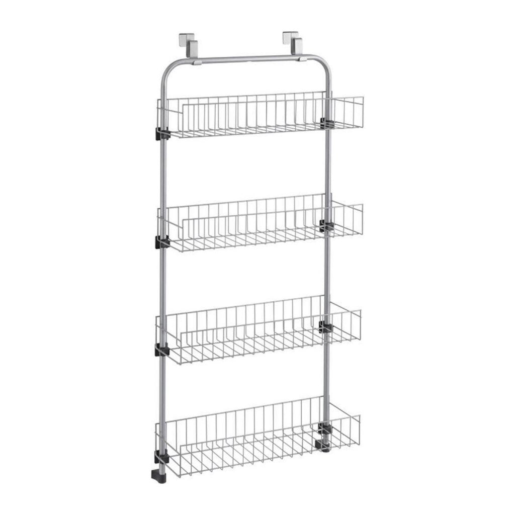 Metaltex Metaltex Türregal 4 Stockwerke 17x45x103 cm Silbermetall