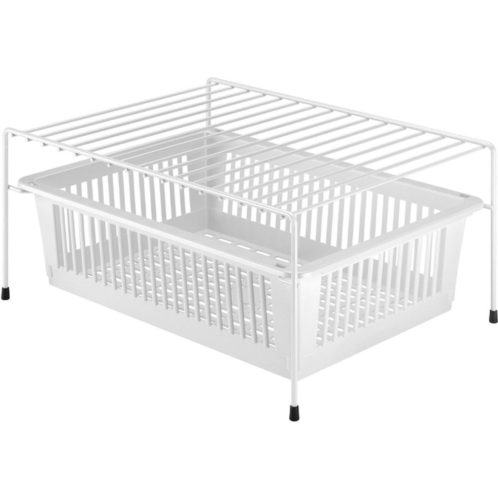Metaltex Metaltex Rek + Korb 33x45x20 cm Weiß