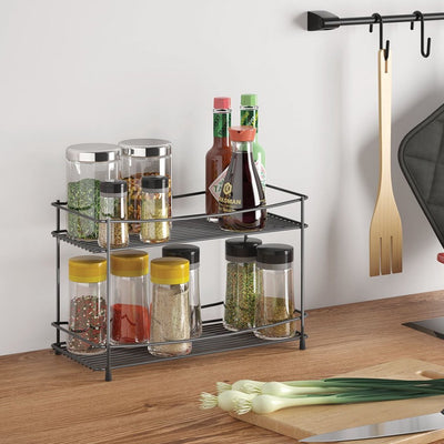 Metaltex Metaltex Oregano Kräuter Rack 2 Etagen mattes Black Metall