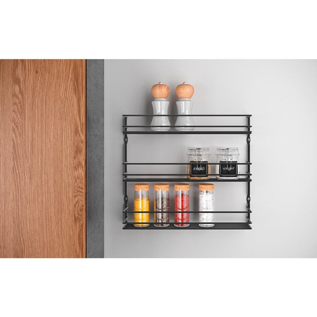 Metaltex Metaltex Pepito Kräuter Rack 3 Etagen 36x32x8 cm schwarz