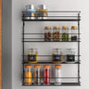 Metaltex Metaltex Pepito 4 Wand Gewürzregal 4 Etagen 36x8x45 cm Schwarz