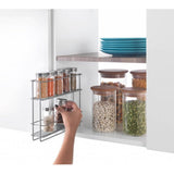 Metaltex Metaltex Space Saver Küche ausziehbarer Gewürzregal 6x28x22 cm Silber - afbeelding 3