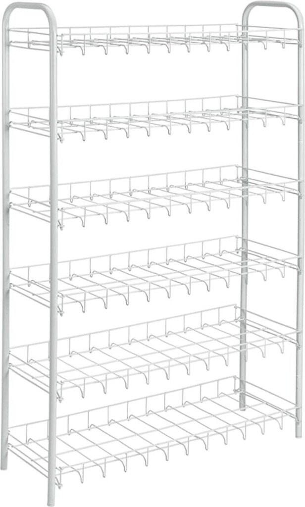 Metaltex Tomado Metaltex Schuh 6 Schuhregal Weiß 64x23x104 cm 6 Stockwerke