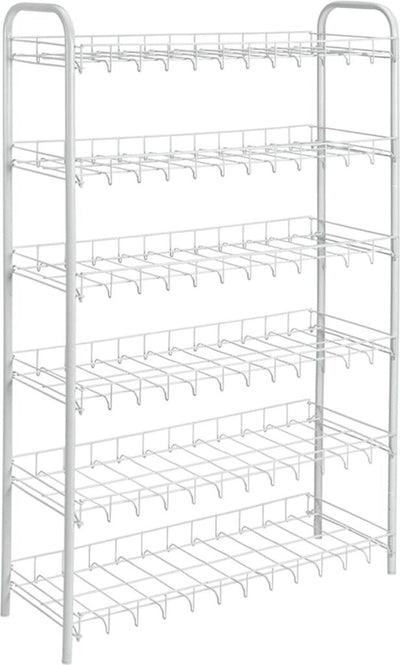 Metaltex Tomado Metaltex Schuh 6 Schuhregal Weiß 64x23x104 cm 6 Stockwerke