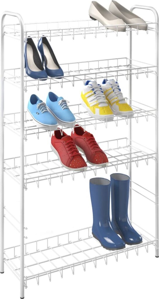 Metaltex Tomado Metaltex Schuh 6 Schuhregal Weiß 64x23x104 cm 6 Stockwerke