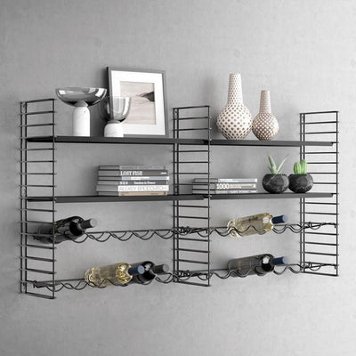 Metaltex Metaltex Wine Rek 25x3x68 cm schwarz