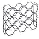 Metaltex Metaltex Wine Rack Hexagon für 15 Flaschen 43x12x34 Schwarz