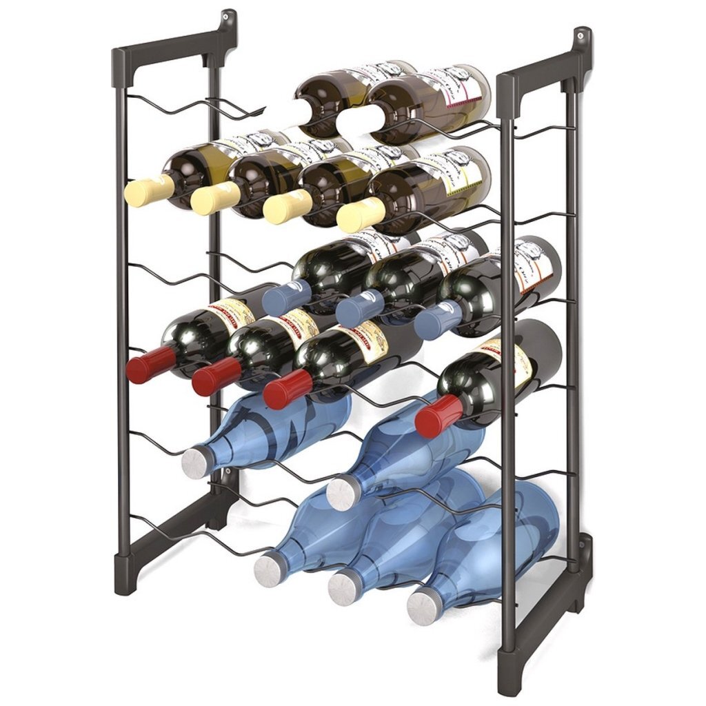 Tomado-Metaltex Tomado-Metaltex Chianti Weinregal für 30 Flaschen 68x50x26 cm Schwarz
