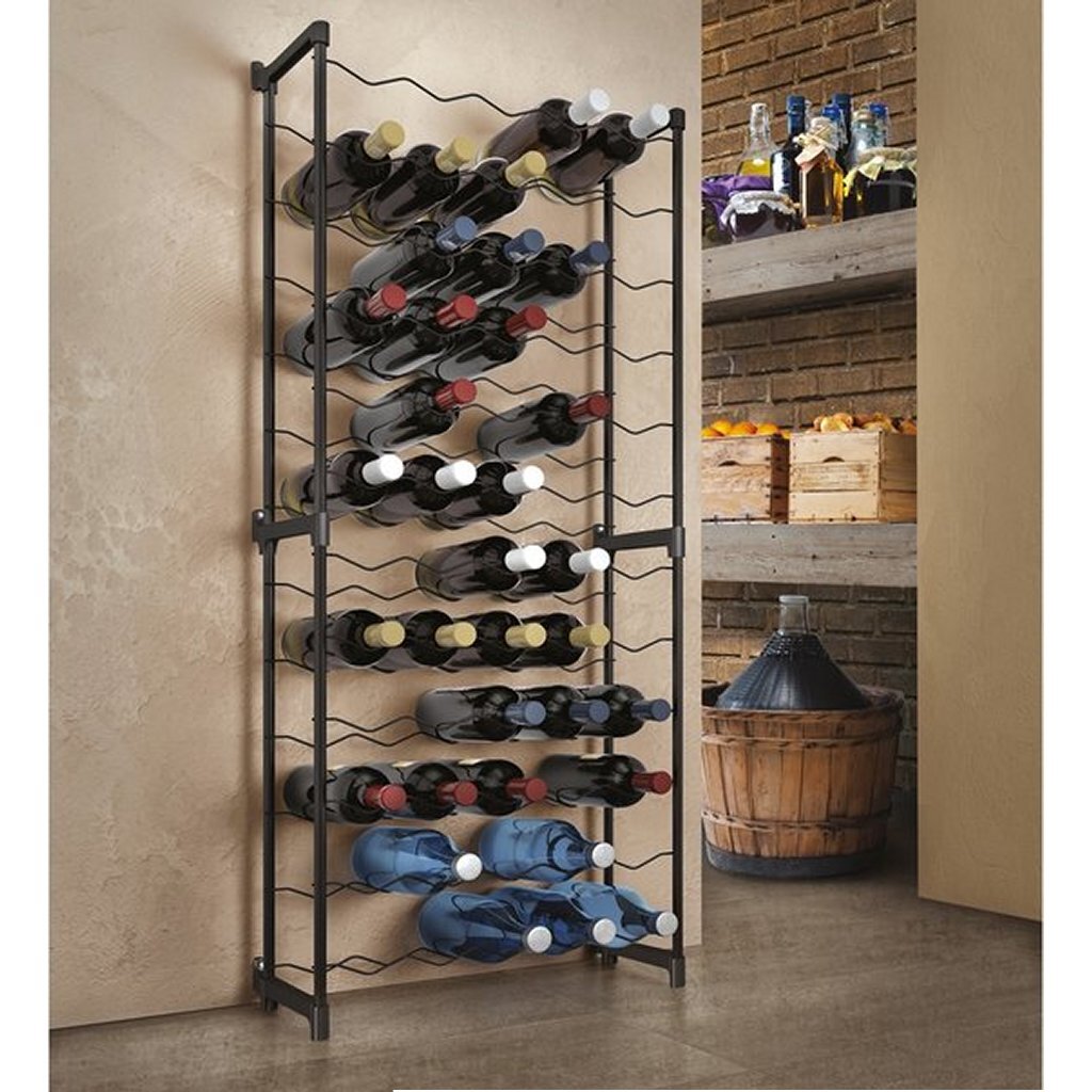Tomado-Metaltex Tomado-Metaltex Barbera Weinregal für 50 Flaschen 108x50x26 cm Schwarz