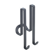 Metaltex Doppelhaken für Duschwand 5x6x14 cm schwarz - afbeelding 1