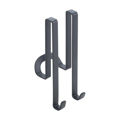 Metaltex Doppelhaken für Duschwand 5x6x14 cm schwarz