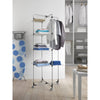 Metaltex Aliseo Trockenturm 40 m Trockenlinie 4 Etagen 76x68x189 cm Silber Schwarz