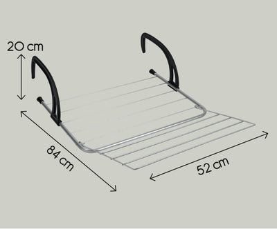 Tomado-Metaltex Tomado Seram Hangroogrek 7m trockene Länge Verstellbare Arme schwarz