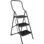 Metaltex Haushaltstreppe Kappa 3 46x62x136 cm Edelstahl Grau Schwarz - afbeelding 1
