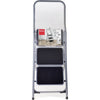Metaltex Haushaltstreppe Kappa 3 46x62x136 cm Edelstahl Grau Schwarz