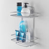 Metaltex Metaltex Onda Duschleck 2 Böden 26x11x35 cm Silber