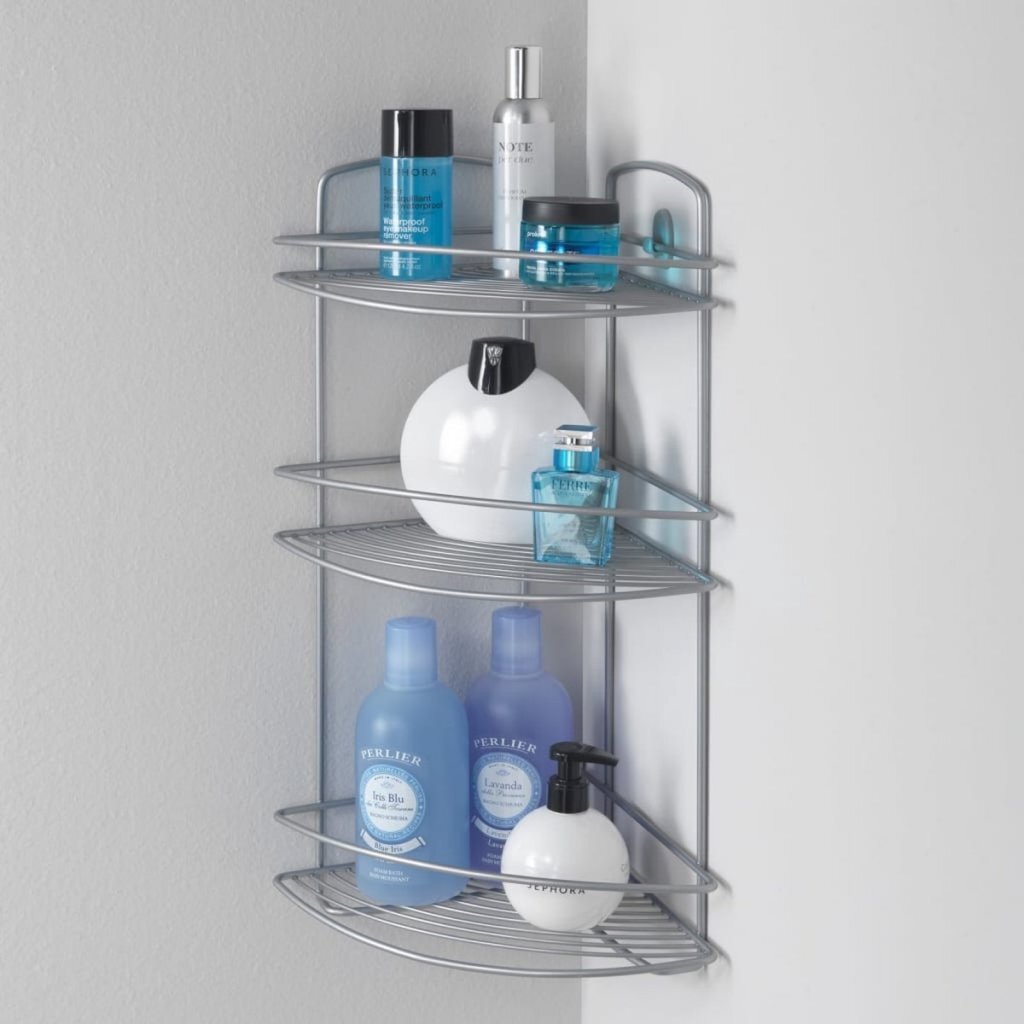 Metaltex Metaltex Onda Badezimmer Ecke 3 Stockwerke 22x22x53 cm Silber