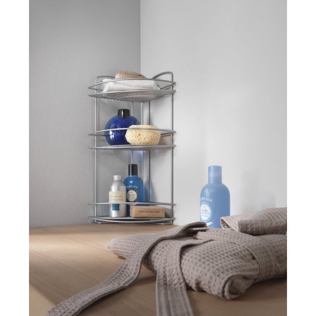 Metaltex Metaltex Onda Badezimmer Ecke 3 Stockwerke 22x22x53 cm Silber