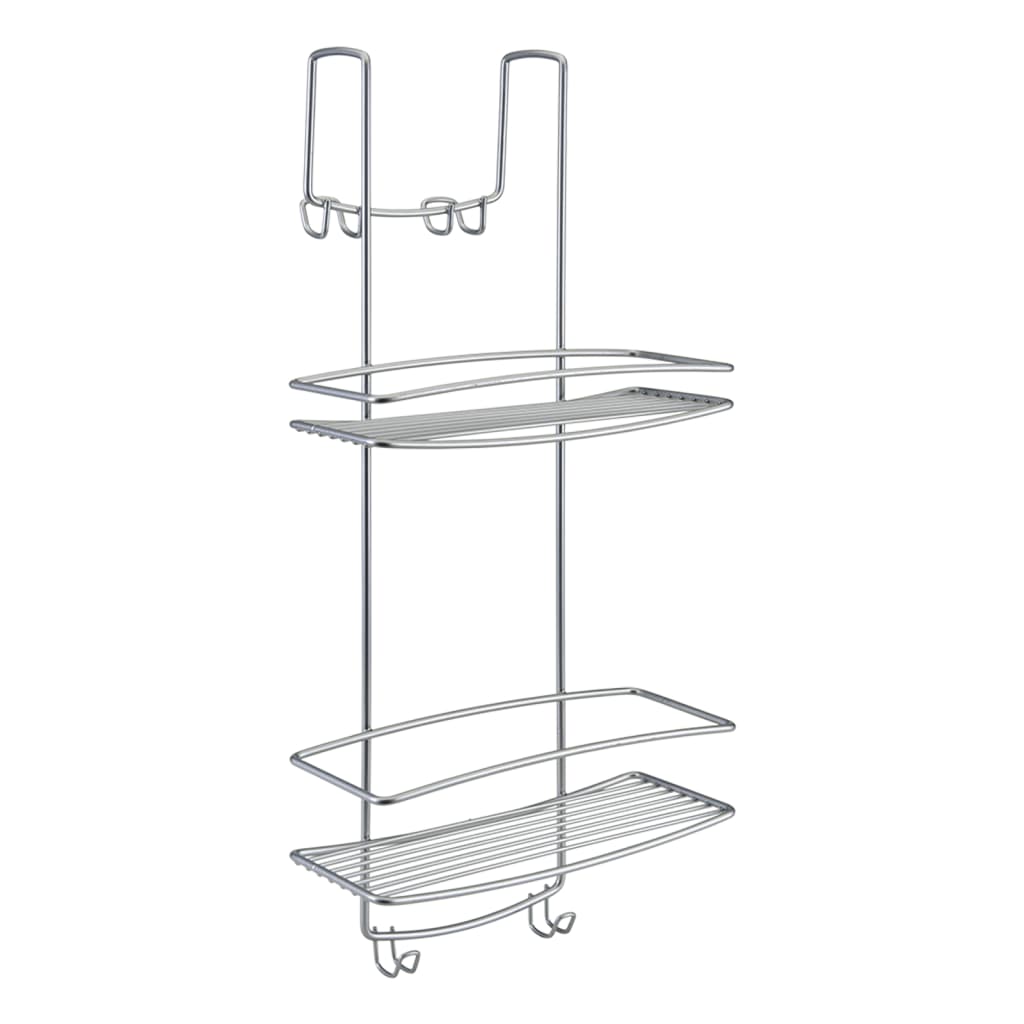 Metaltex Metaltex Duschleck 2-Schicht mit Haken Onda Silberfarbe