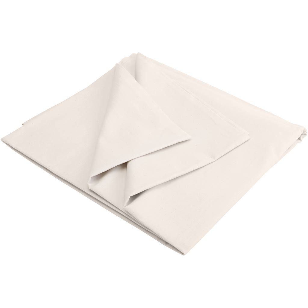 Gewaschene Baumwoll -Leinwand, B: 150 cm, natürlich, 5 m 1 Box