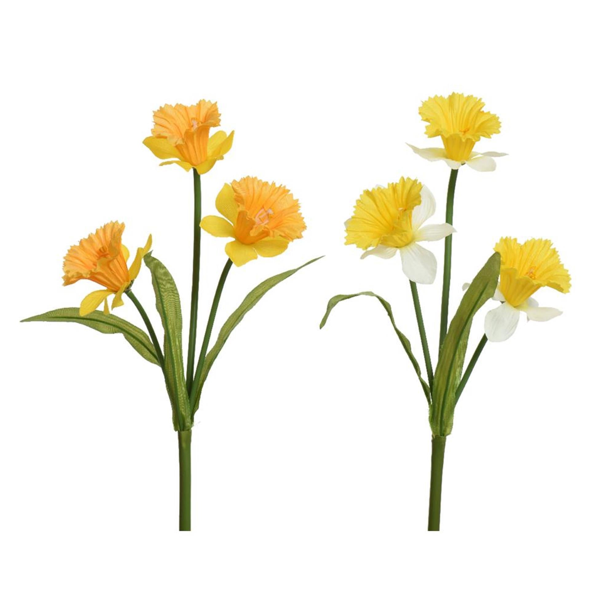 Decoris Kunstblume Narzisse h60cm gelb 2-fach sortiert