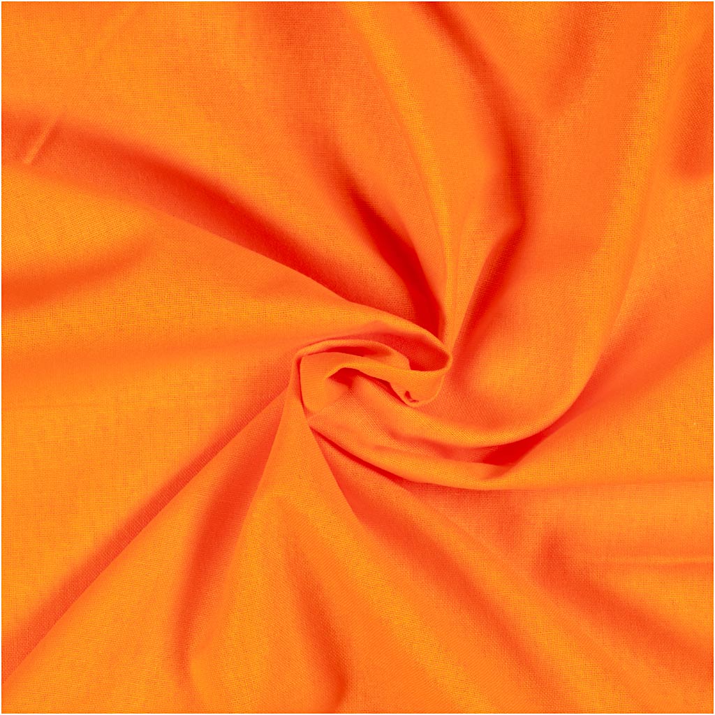 Creativ Company Fabric, B: 145 cm, 140 Gr, Orange, 5 m 1 Box