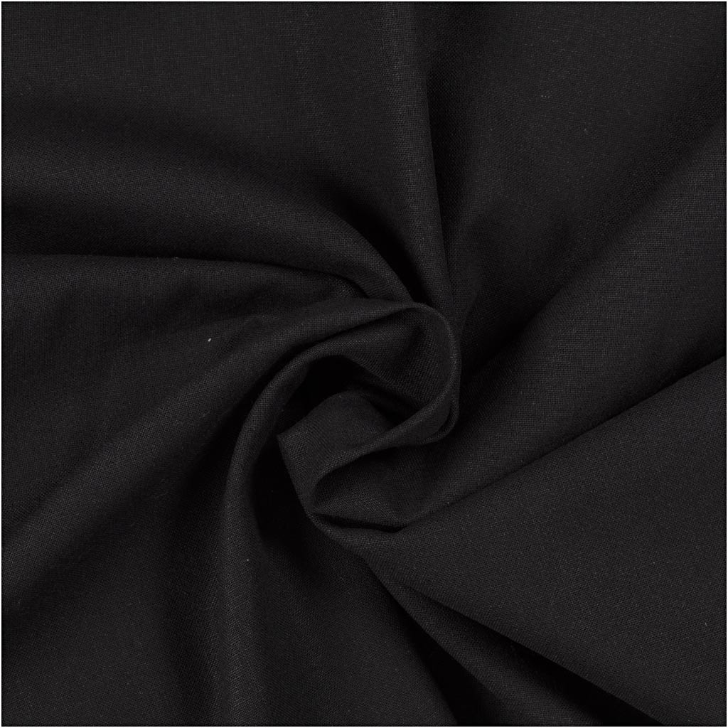Creativ Company Fabric, B: 145 cm, 140 g, schwarz, 5 m 1 Box