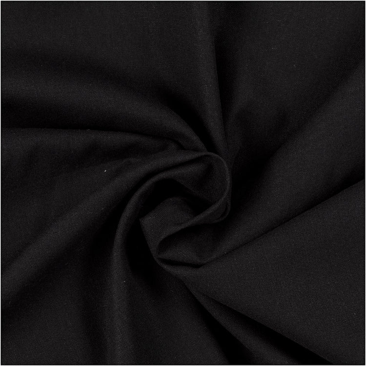 Creativ Company Fabric, B: 145 cm, 140 g, schwarz, 5 m 1 Box