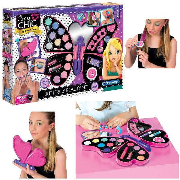 Clementoni Crazy Chic Butterfly Beautyset Make -up -Koffer