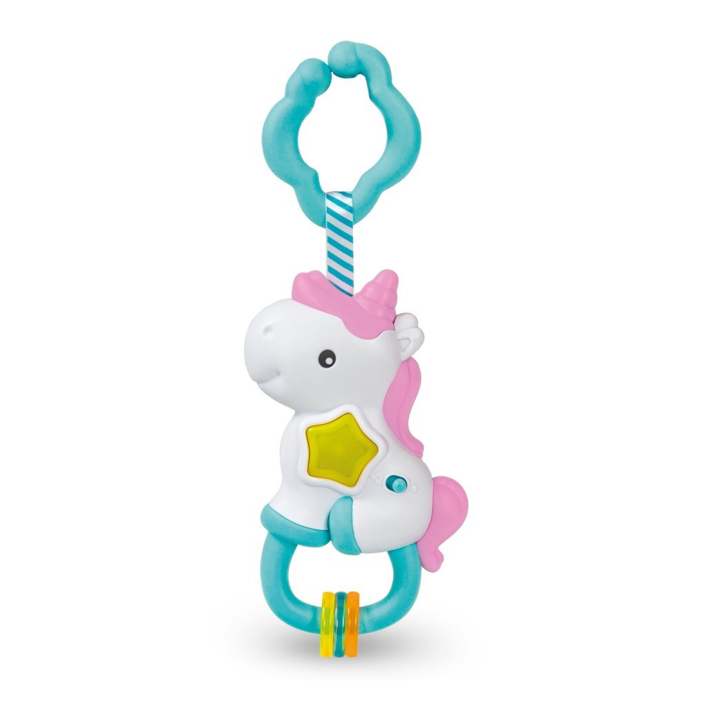 Clementoni Interaktive Rassel Einhorn + Licht und Klang