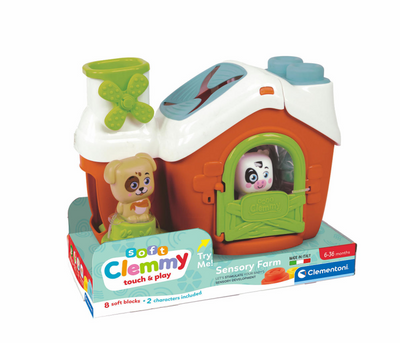 Clementoni Baby - Clemmy Sensory Farm mit weichen Blöcken, 11dlg.