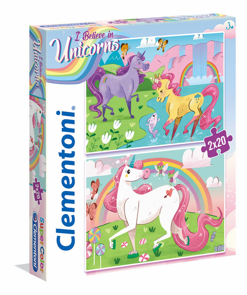 Clementoni Brilliant Puzzle Unicorn, 2x20st.