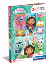 Clementoni Puzzle Gabbys Poppenhuis, 2x60st. - afbeelding 1