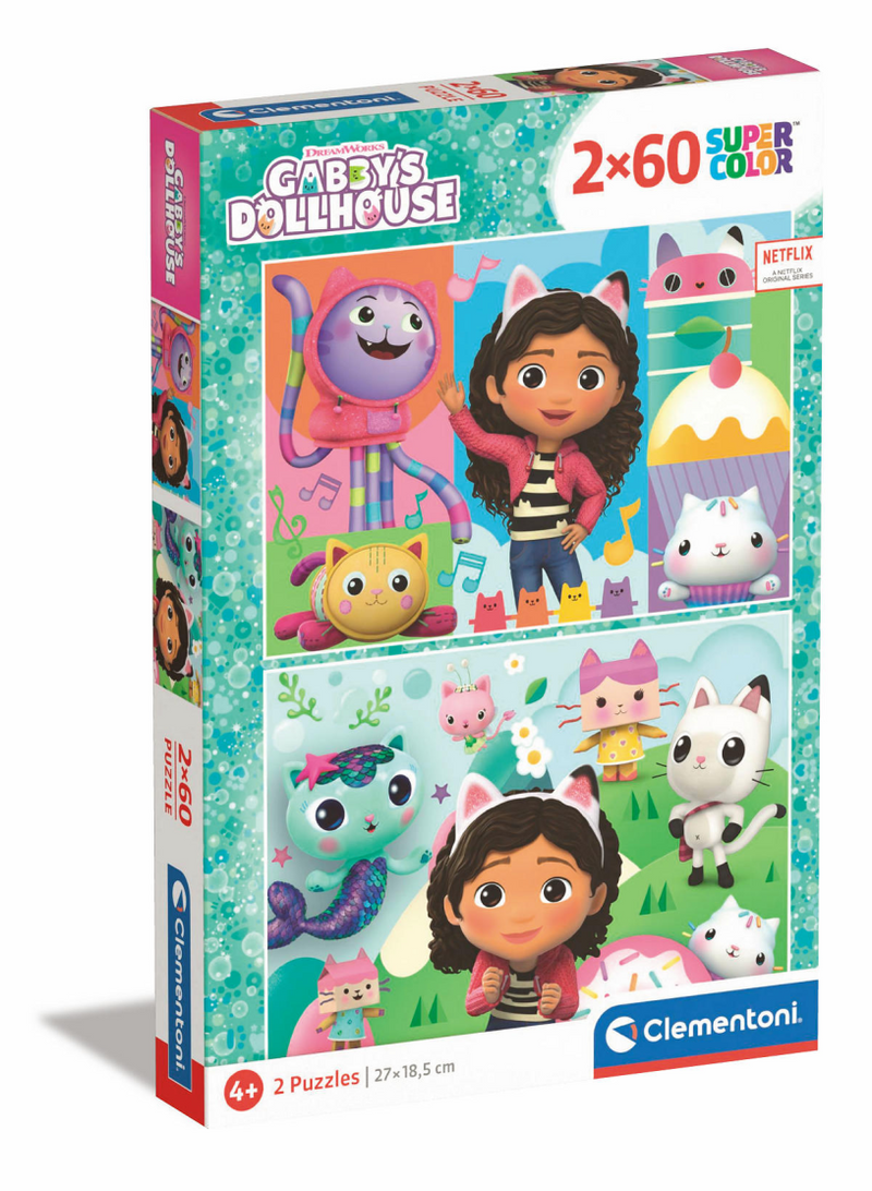 Clementoni Puzzle Gabbys Poppenhuis, 2x60st.