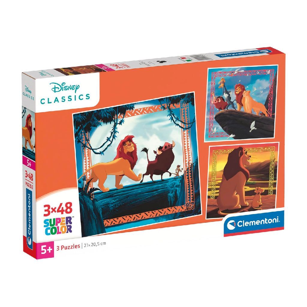 Clementoni Supercolor Puzzle Der Löwenkönig 3x48 Stücke