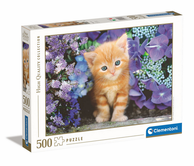 Clementoni Puzzle Cat mit Blumen, 500st.