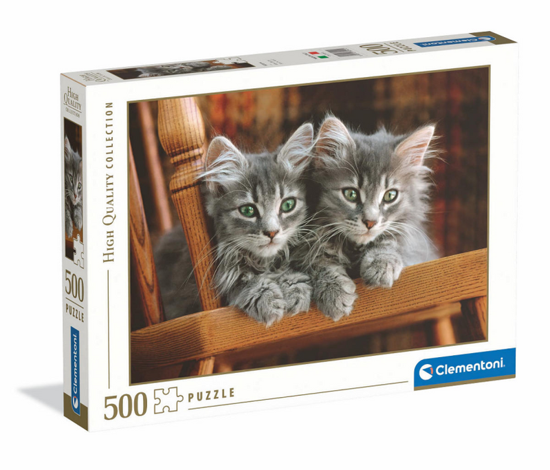 Clementoni – Puzzle – 500 Teile – zwei Kätzchen – hochwertige Sammlung – ab 10 Jahren