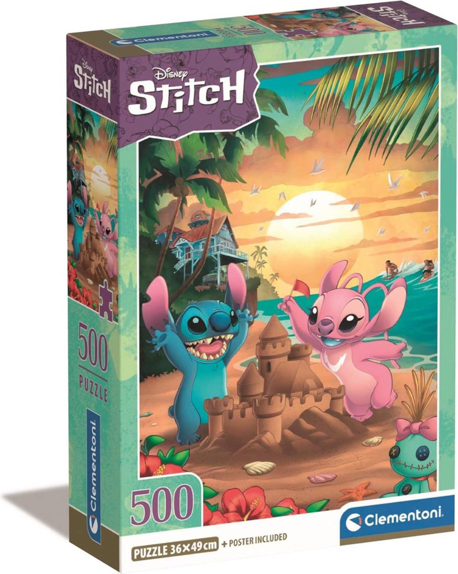 Clementoni – Puzzle – 500 Teile – Disney Stitch – kompakte Box