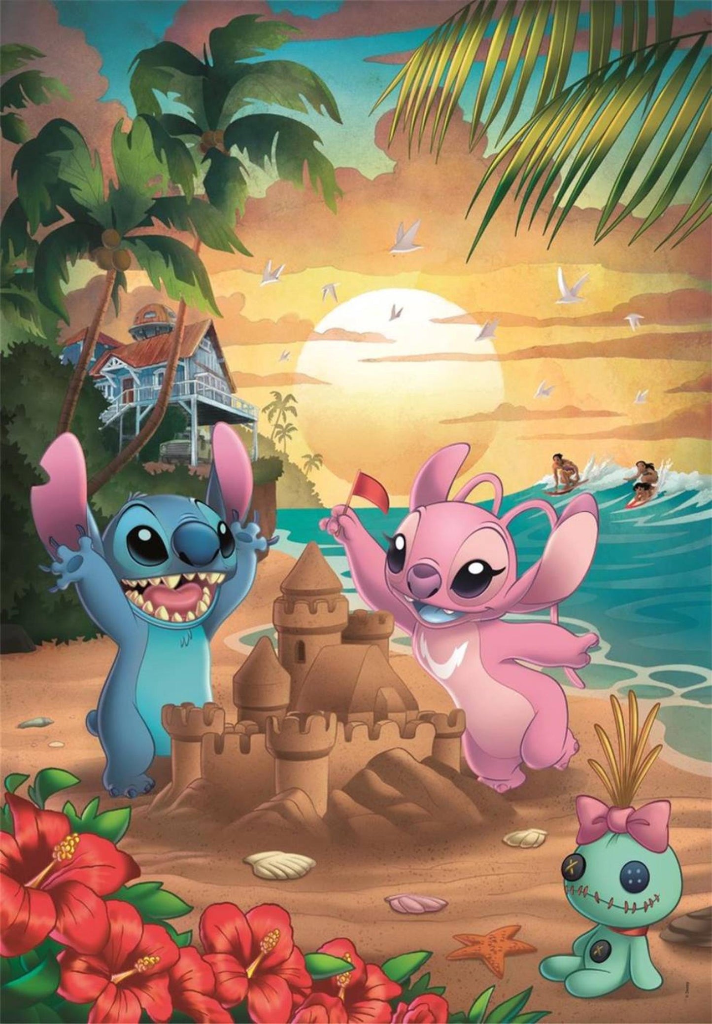 Clementoni – Puzzle – 500 Teile – Disney Stitch – kompakte Box